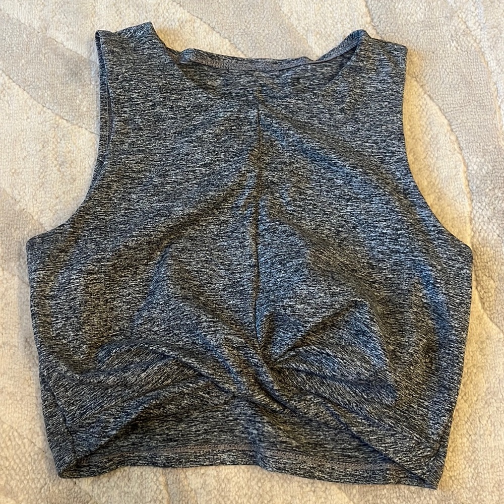 Gray workout top